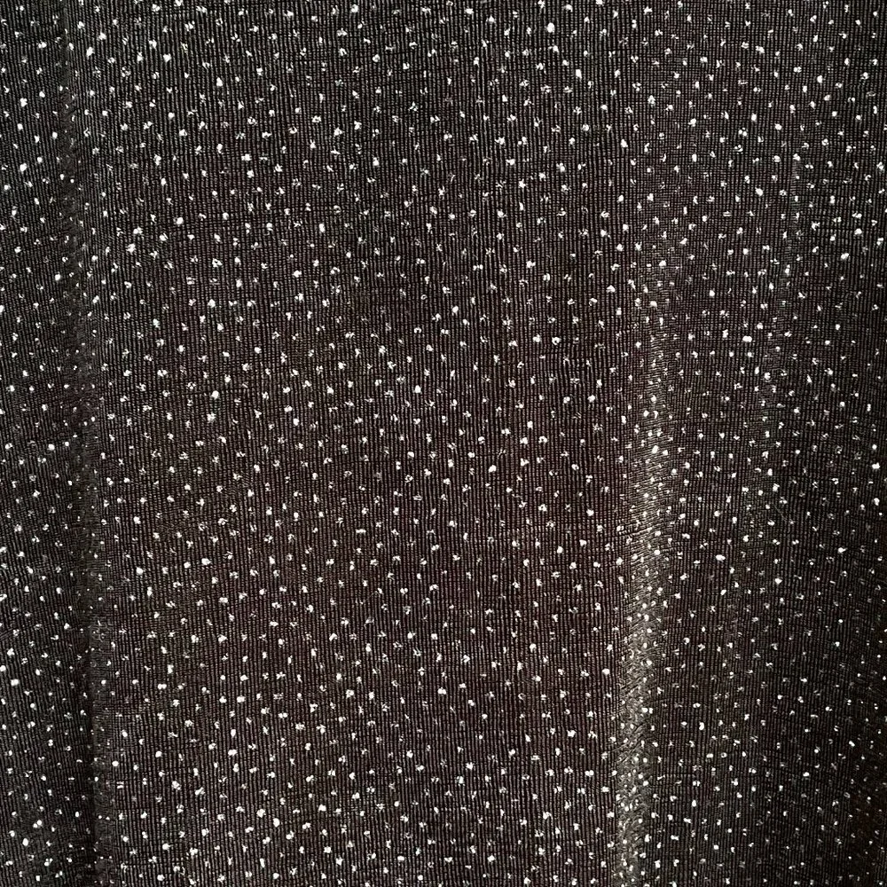 90s Rabbit Rabbit Rabbit Designs Black Sparkle Longsleeve Slinky Mini Dress - Picture 4 of 6